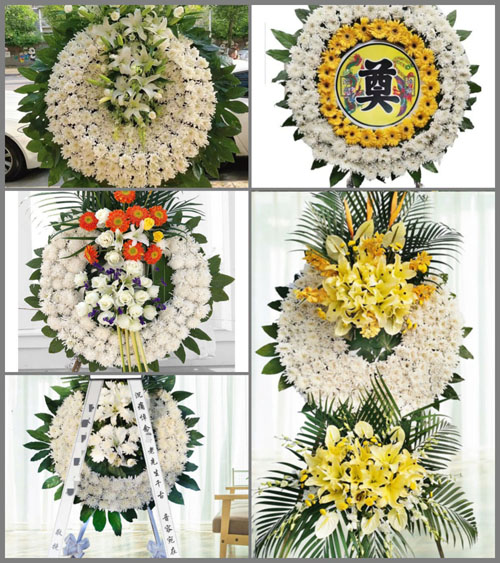 四川成都彭州市桂花镇衡州村花圈速递