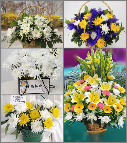 四川成都彭州市桂花镇衡州村白事提篮配送